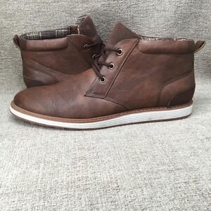 Ferro Aldo Houstar Chukka Boots Mens Size 11 Brown Faux Leather Ankle Casual